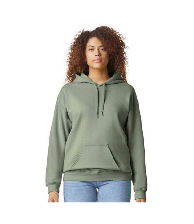 Sweat À Capuche Homme Vert De Gris Gildan