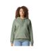 Sweat À Capuche Homme Vert De Gris Gildan-1