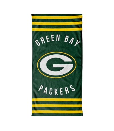 Green Bay Packers Stripe Beach Towel (Dark Green/Gold/White) - UTTA11847