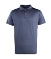 Premier Unisex Coolchecker Studded Plain Polo Shirt (Navy)