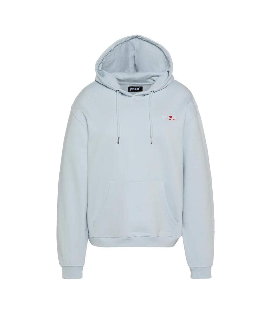 Sweat bleu clair femme schott swhbrodedw-1