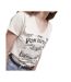 T-shirt femme col en V effet usé en coton Hand Vondutch