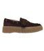 Womens/ladies Torhill Leather Moc Toe Platform Boat Shoes Dark Brown Clarks-1