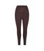 Womens/ladies Core High Rise Leggings Espresso USA Pro-1