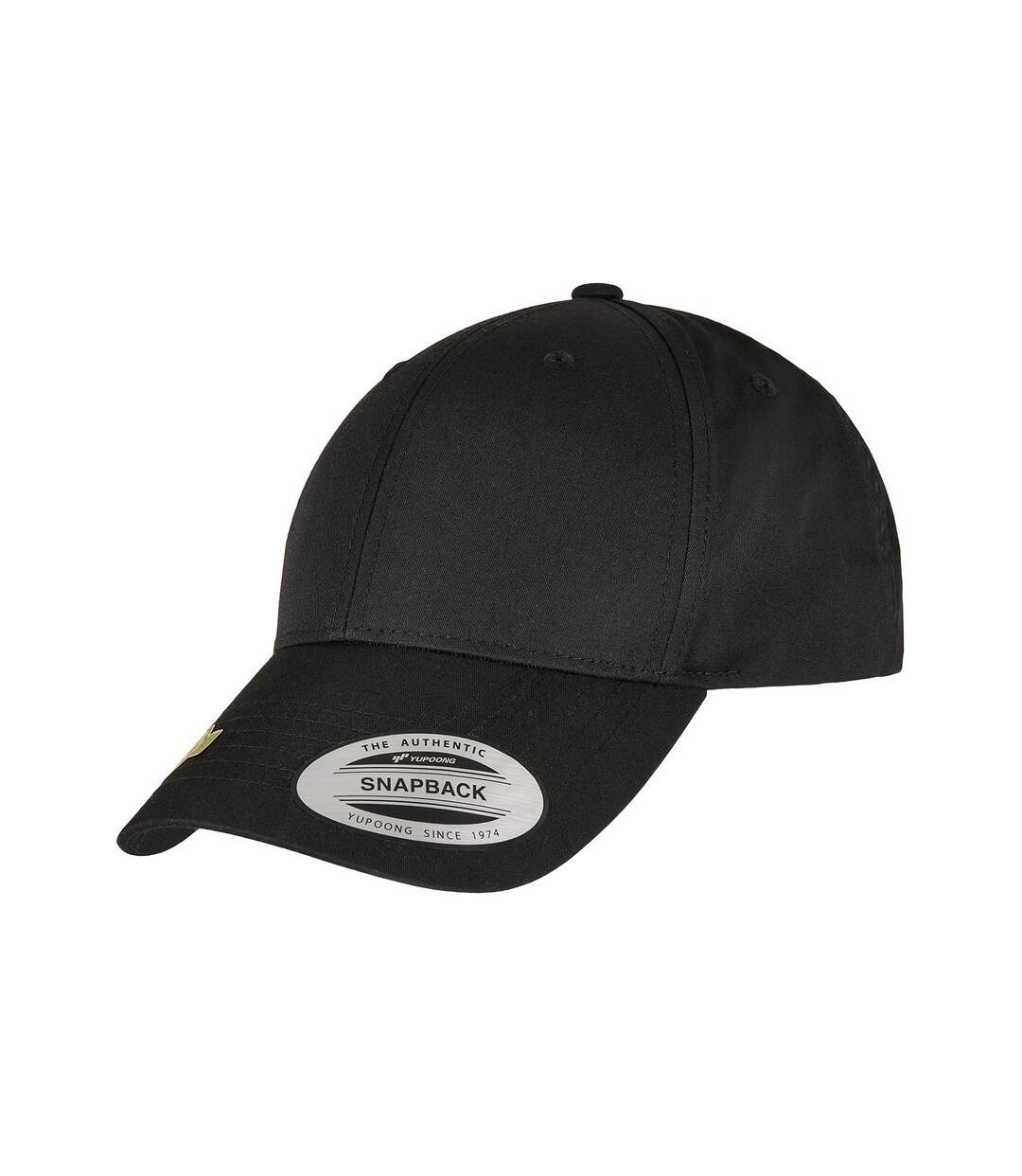 Unisex adult twill recycled snapback cap black Flexfit-1