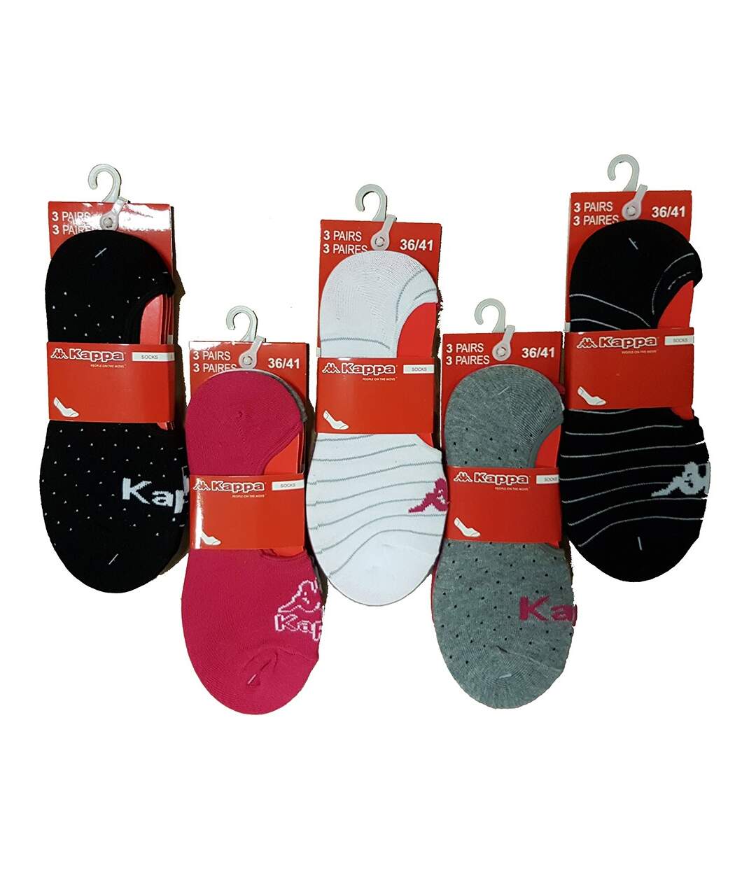 Chaussettes Femme KAPPA Socquettes Tiges courtes Pack de 6 Paires Protège Pieds