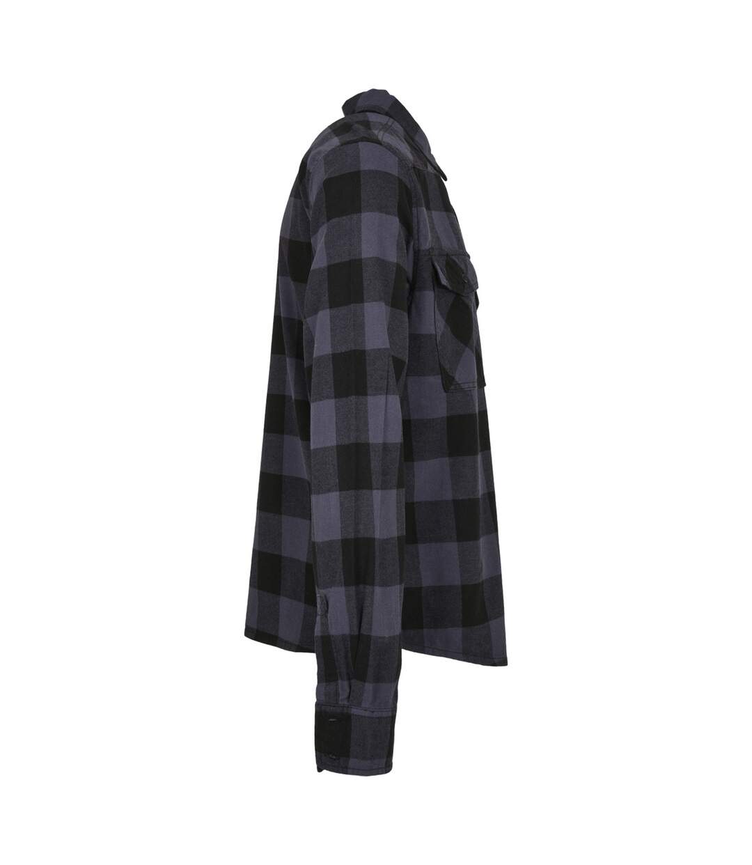 Chemise À Carreaux Pour Hommes Noir Gris Build Your Brand-4