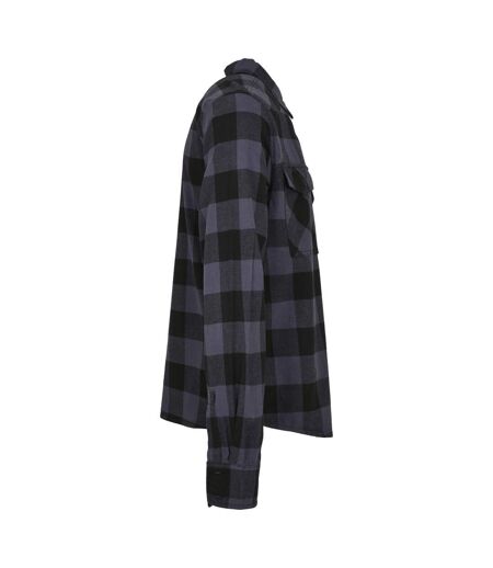 Chemise À Carreaux Pour Hommes Noir Gris Build Your Brand