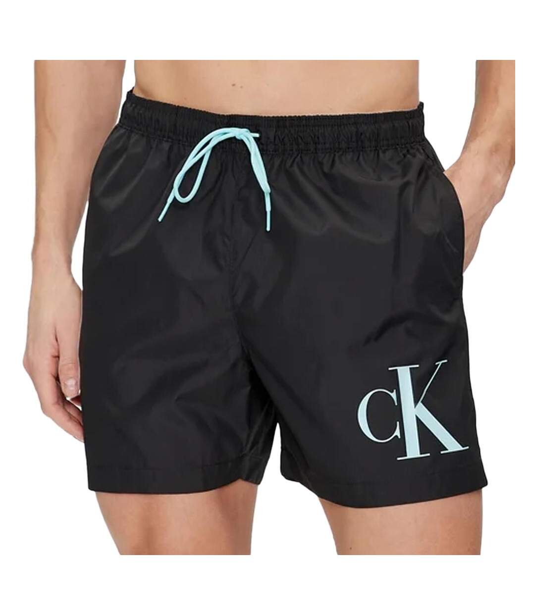 Short de bain Noir Homme Calvin Klein Jeans Drawstring - L-1