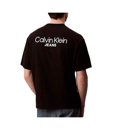 T-Shirt noir homme calvin klein jeans logo back print