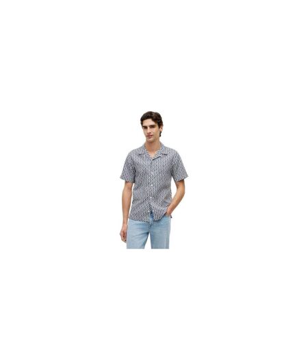 Chemise Manches Courtes Motif/style À Motifs Homme Gris Bleu Marine Tommy Hilfiger