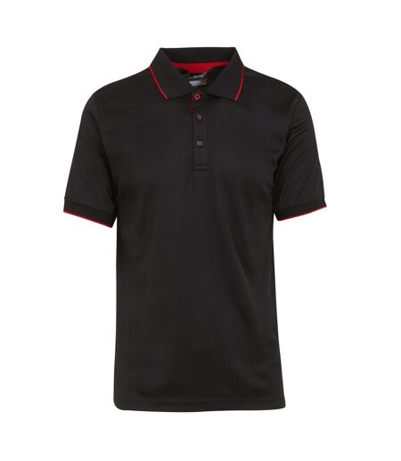 Mens navigate short-sleeved polo shirt black/classic red Regatta