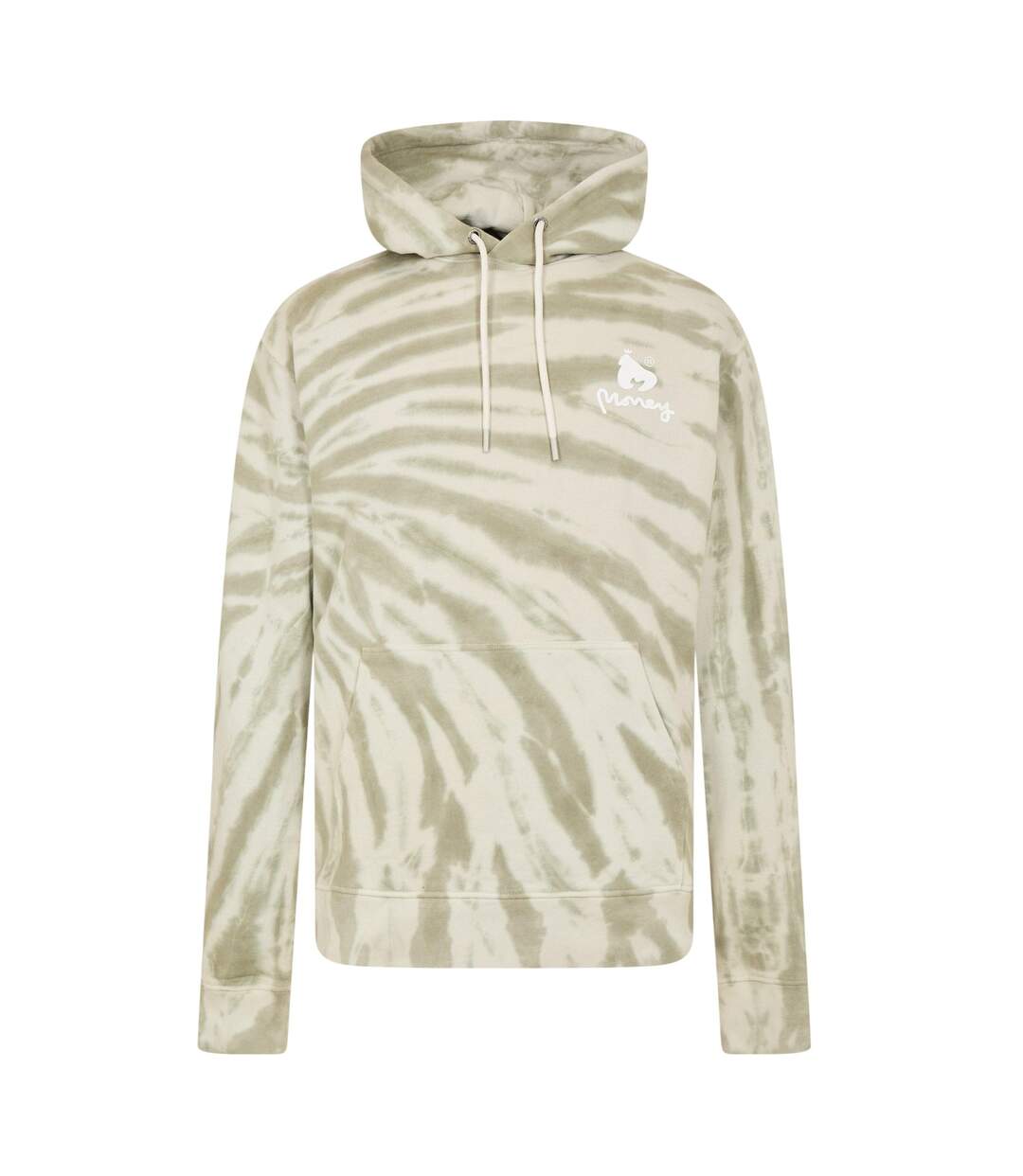 Mens Tie Dye Hoodie Castle Grey Money-1
