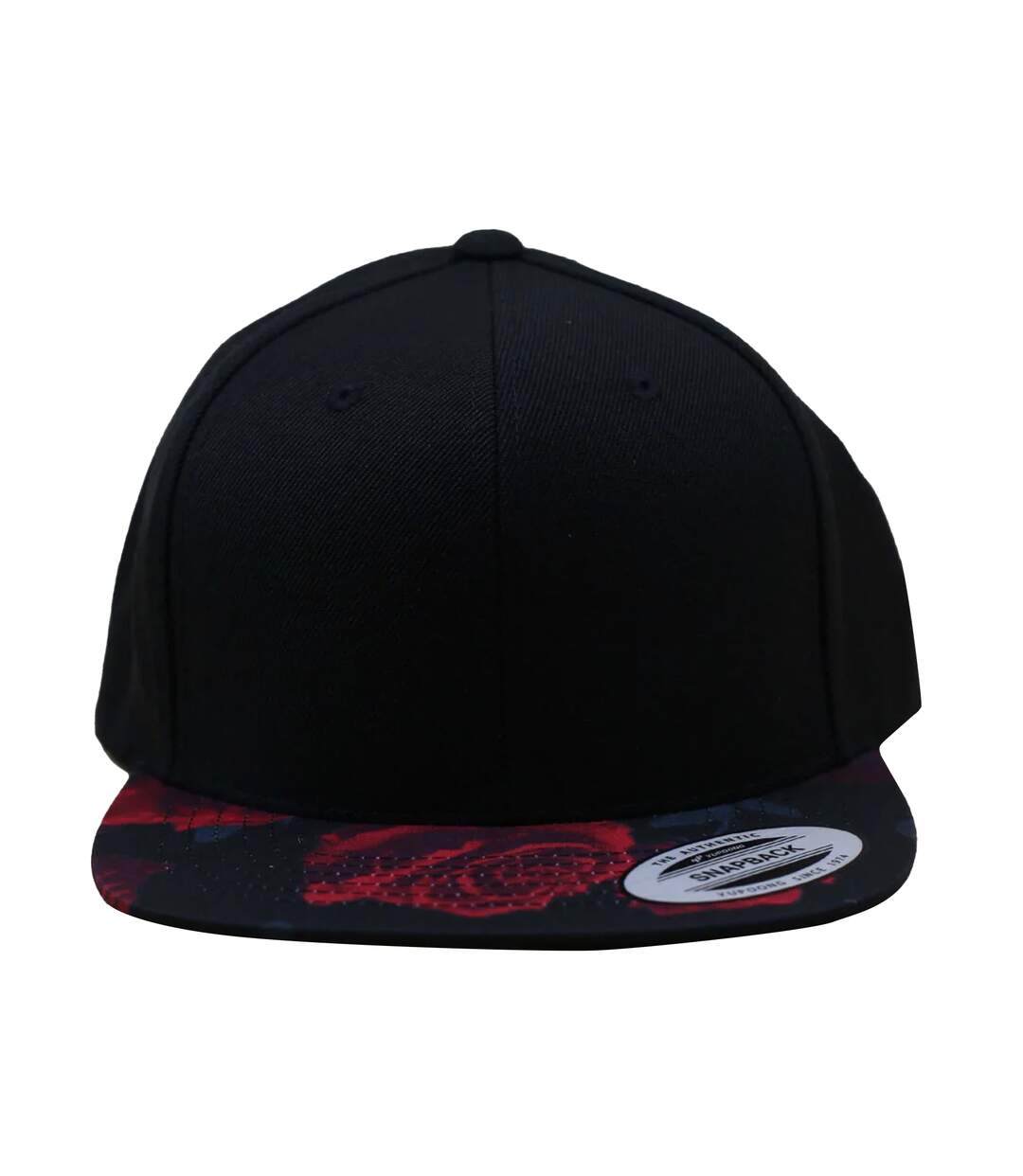 Casquette ajustable flexfit adulte noir / rouge Yupoong-3