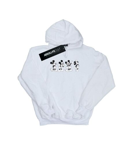 Disney Sweat à capuche Four Emotions de Mickey Mouse pour femmes/femmes (Blanc) - UTBI10556