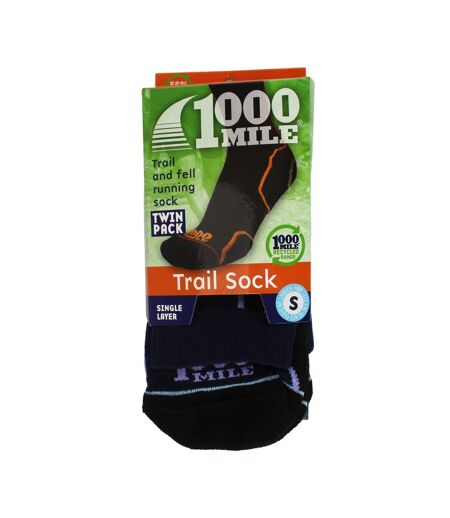 Chaussettes Trail Repreve monocouche pour hommes 2 paires
