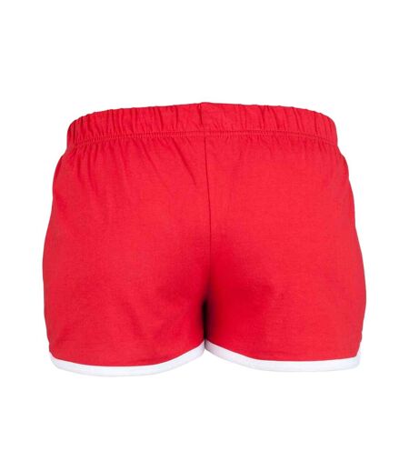 Short rétro femme rouge / blanc Skinni Fit