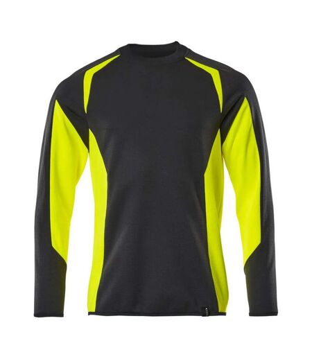 Mens Accelerate Safe Sweatshirt Black Hi Vis Yellow Mascot