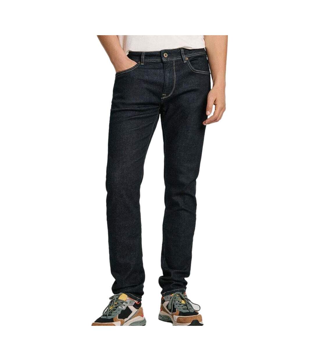 Jean droit bleu brut homme pepe jeans tapered jeans stanley-1