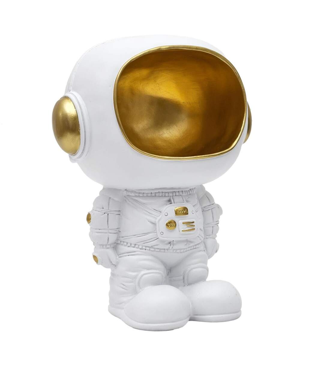 Vide-Poche Statue Astronaute 28cm Blanc-1