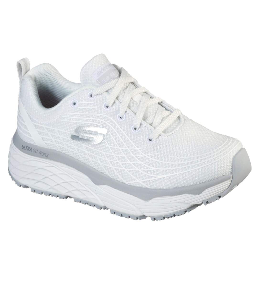 Womens/ladies max cushioning elite sr safety shoes white Skechers-1