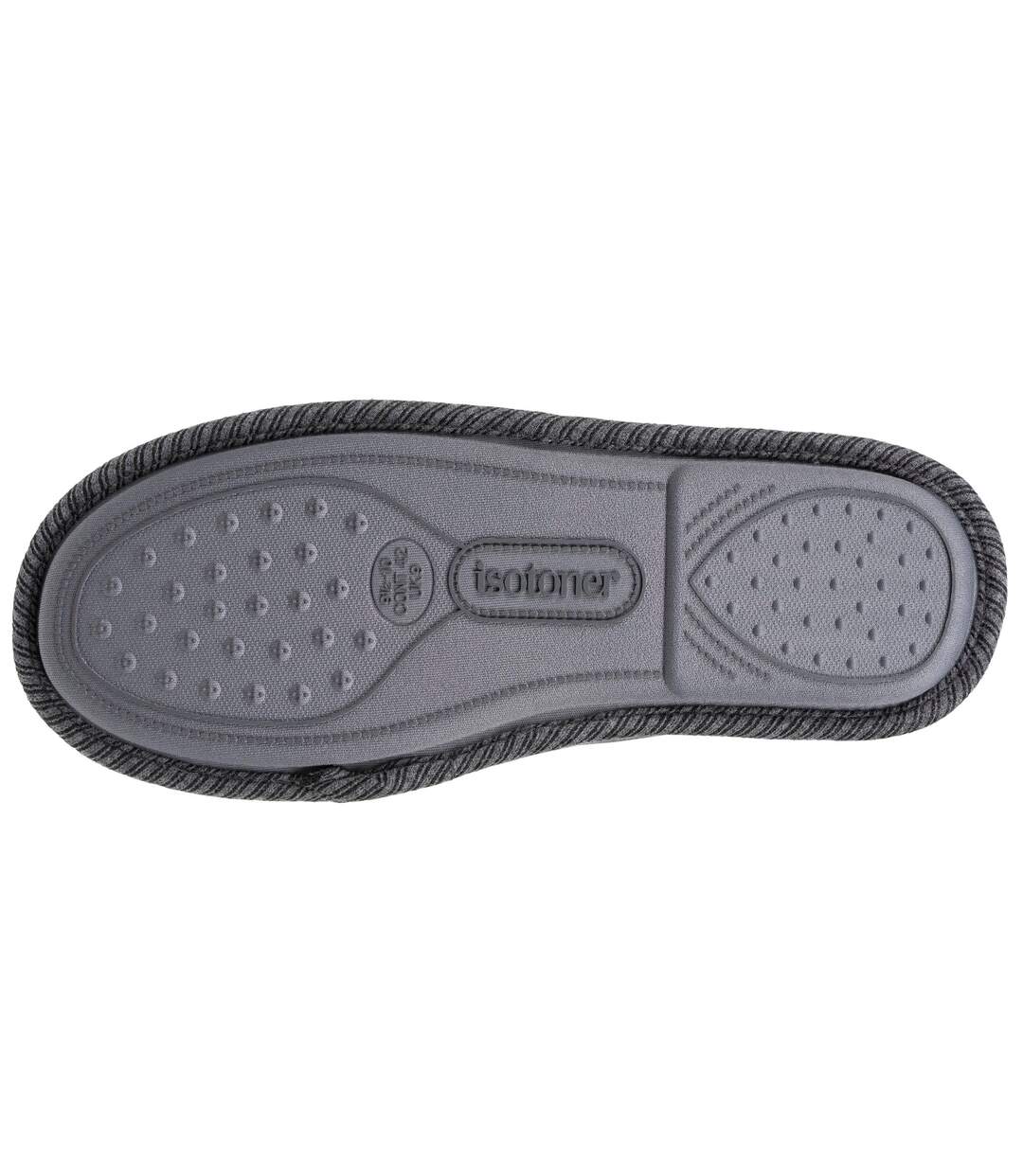 Isotoner Chaussons Charentaises homme velours doux, sans-gêne, maintien le pied-4