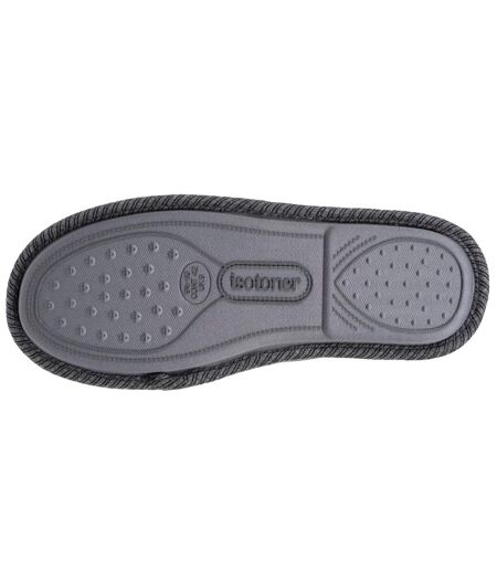 Isotoner Chaussons Charentaises homme velours doux, sans-gêne, maintien le pied