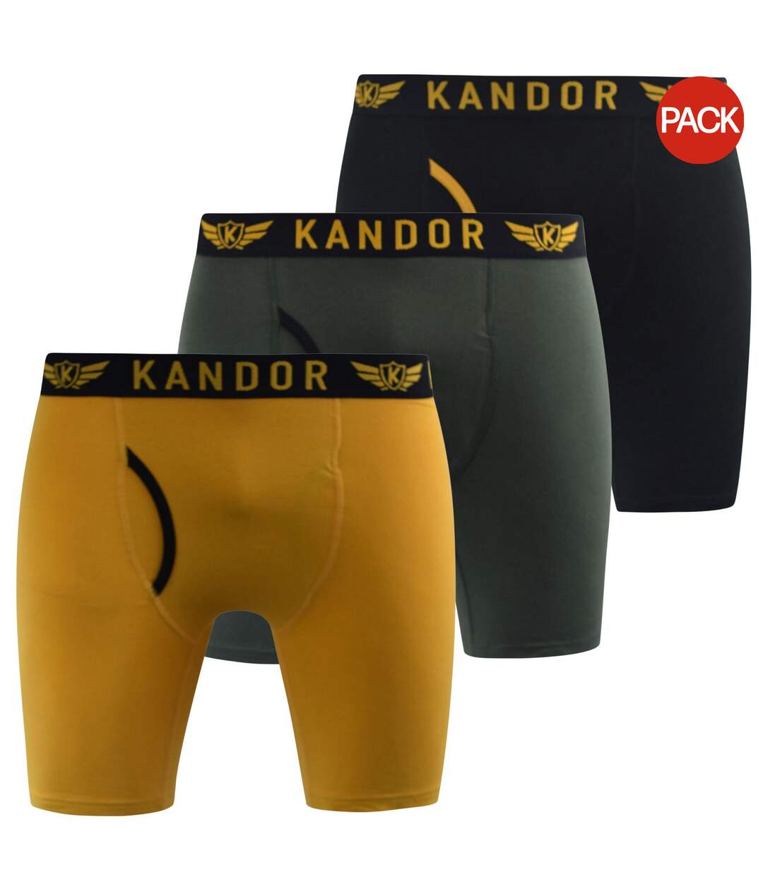 Boxers trunken homme jaune Kandor-1