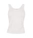 Womens/ladies Pro Essential Vest Top White USA-2