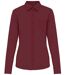Chemise popeline manches longues - Femme - K549 - rouge vin-2