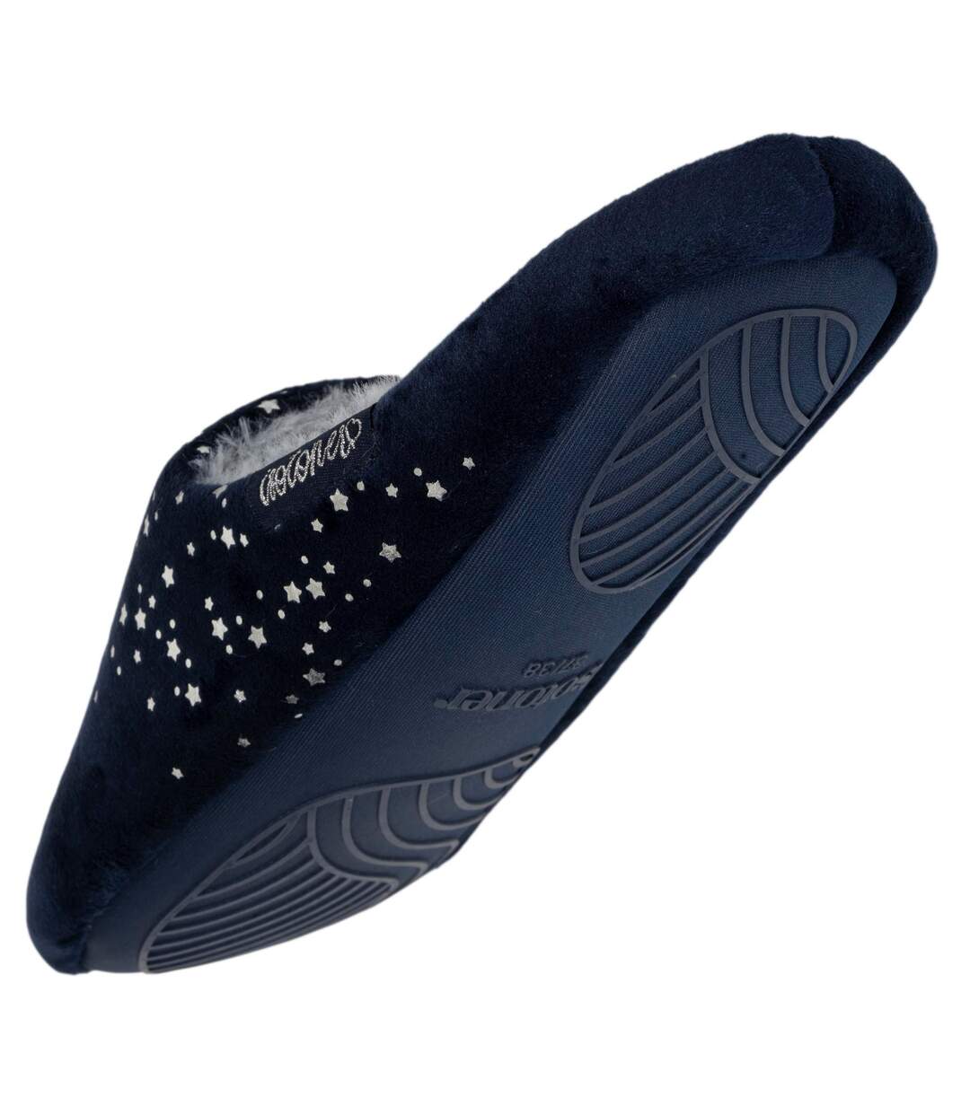 Isotoner Chaussons extra-light Mules femme microvelours, semelle antidérapante-5