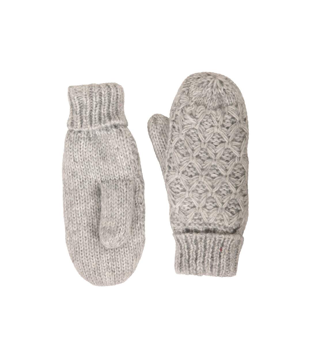 Womens/ladies isotherm faux fur lined mittens grey Mountain Warehouse-1