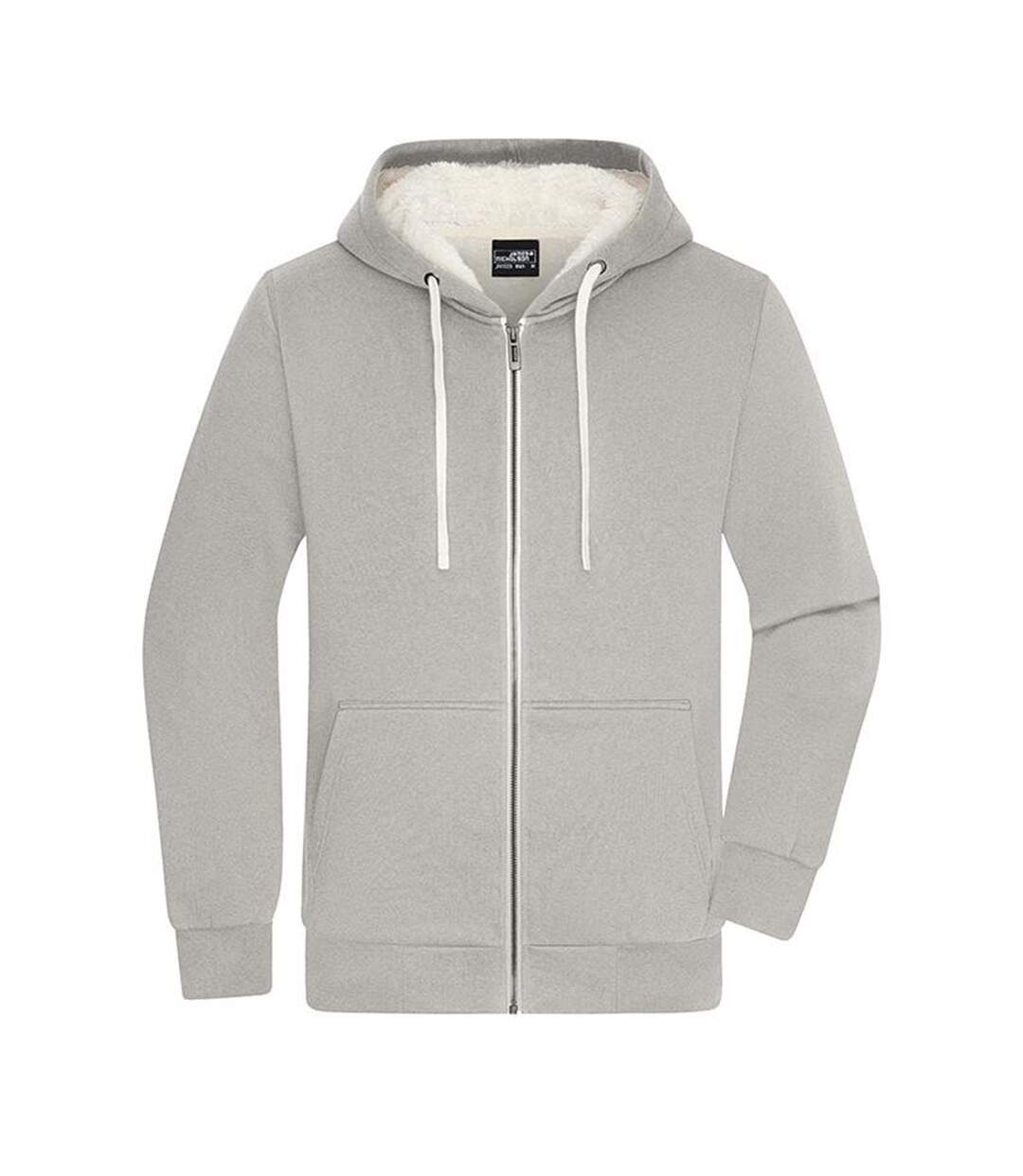 Gilet sweat sherpa - Homme - JN1320 - gris clair