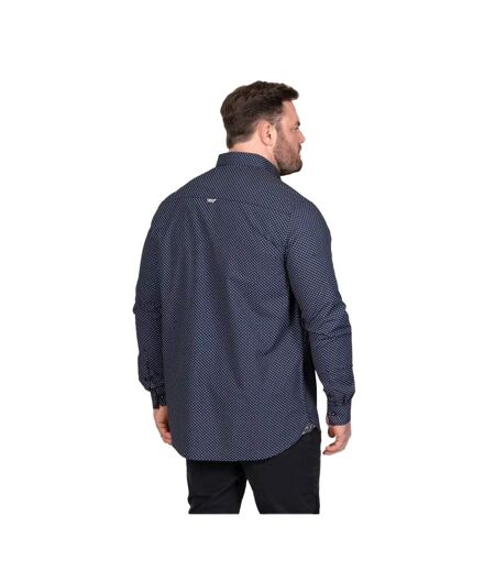 Mens Powell D555 All-over Print Kingsize Shirt Navy Duke