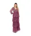 Robe Longue Motif/style Paillette Femme Rose Clair Maya Deluxe-1