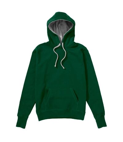 SG - Sweatshirt à capuche - Femme (Vert bouteille/Gris clair) - UTBC1518