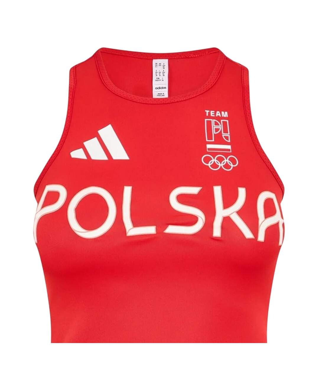 Womens/ladies Poland Olympic Team Slim Tank Top Better Scarlet Adidas-4