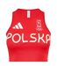 Womens/ladies Poland Olympic Team Slim Tank Top Better Scarlet Adidas-4