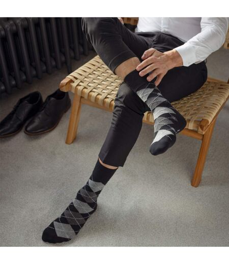 12 Pairs Mens Gentle Grip Loose Top Socks | Extra Wide Non Elastic Socks