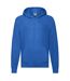 Unisex adult lightweight hooded sweatshirt royal blue Fruit of the Loom