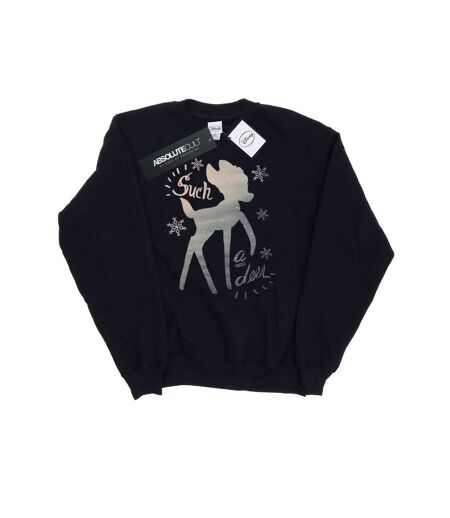 Disney Sweatshirt Femmes/Dames Bambi Winter Deer (Noir) - UTBI3923