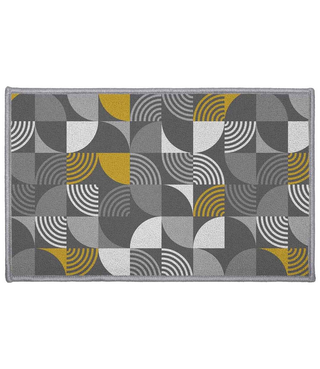 Tapis Déco Imprimé Rythmo 50x80cm Gris-1