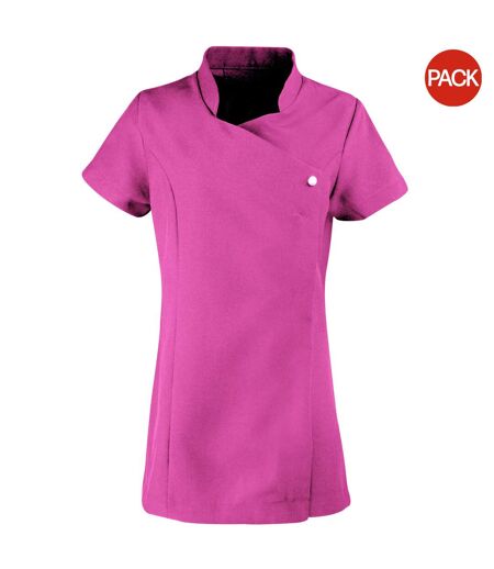 Pack Of 2  Ladies/womens *blossom* Tunic / Health Beauty & Spa / Workwear  Hot Pink Premier