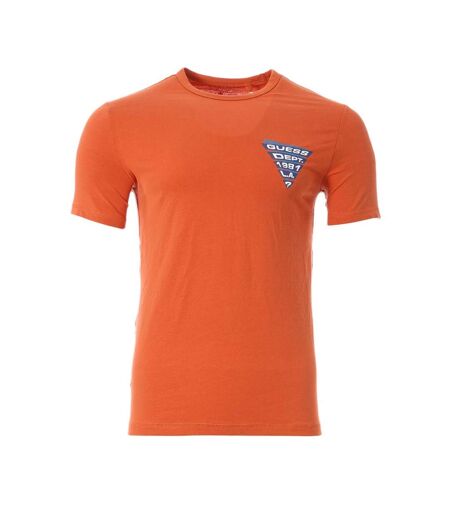T-shirt orange homme guess eskil - m