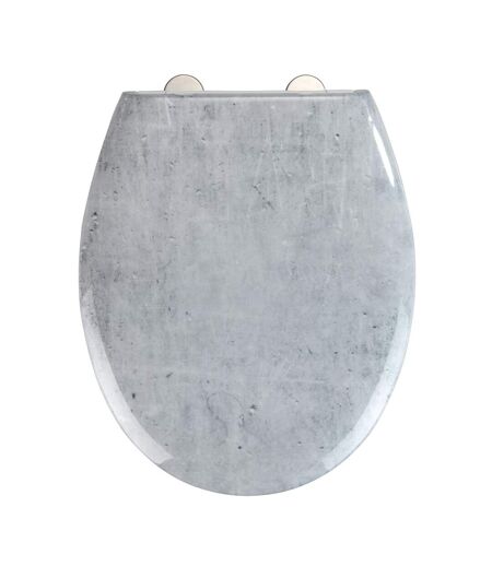 Abattant WC effet marbre Concrete - Abaissement automatique - Duroplast - Gris