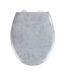 Abattant WC effet marbre Concrete - Abaissement automatique - Duroplast - Gris