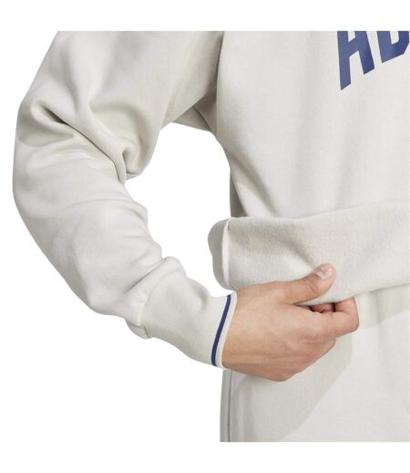 Sweat Motif/style Universitaire Homme Gris Aluminium Bleu Adidas