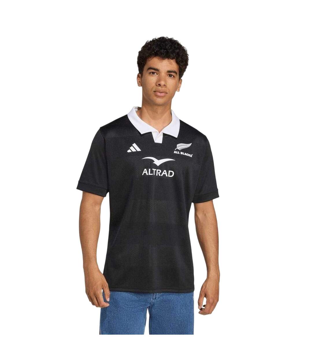 Unisex Adult 2025 New Zealand All Blacks Rugby Shirt All Black Adidas-4