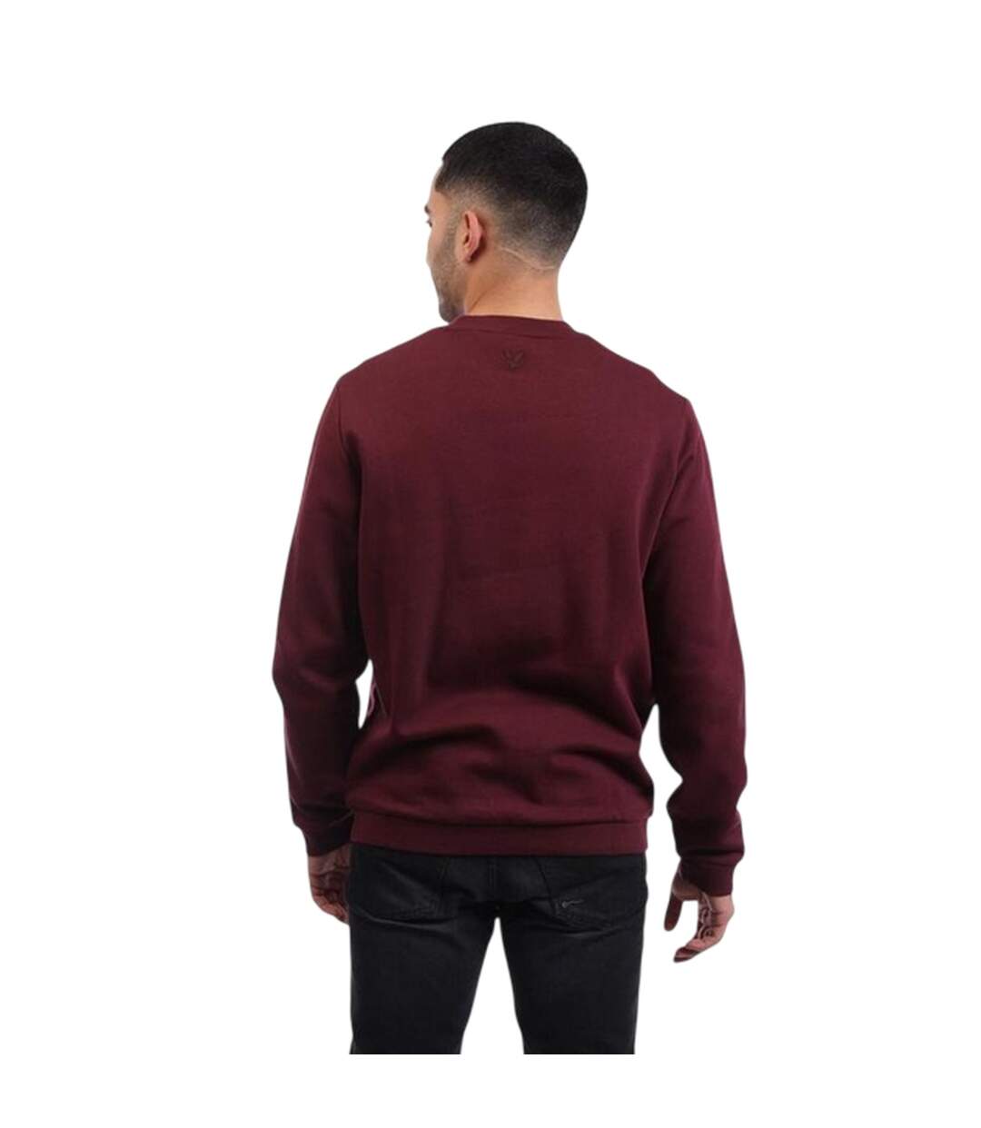 Mens Brushed Back Sweatshirt Red Lyle & Scott-2