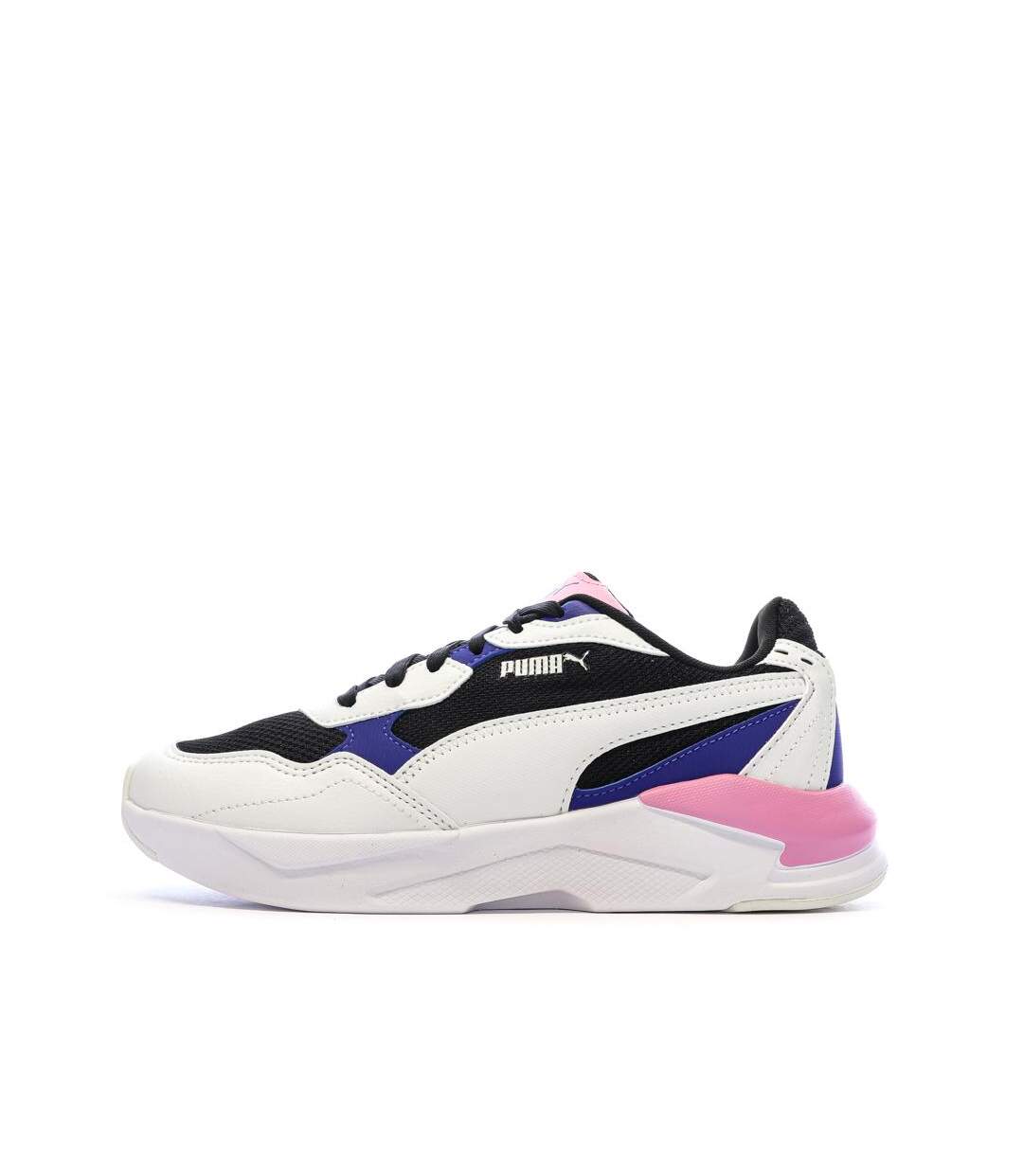 Baskets blanches/noires/roses femme puma xray speed lite-1